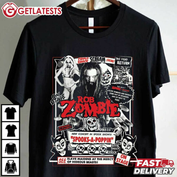 Rob Zombie Spooks A Poppin Rock Music T Shirt (1)