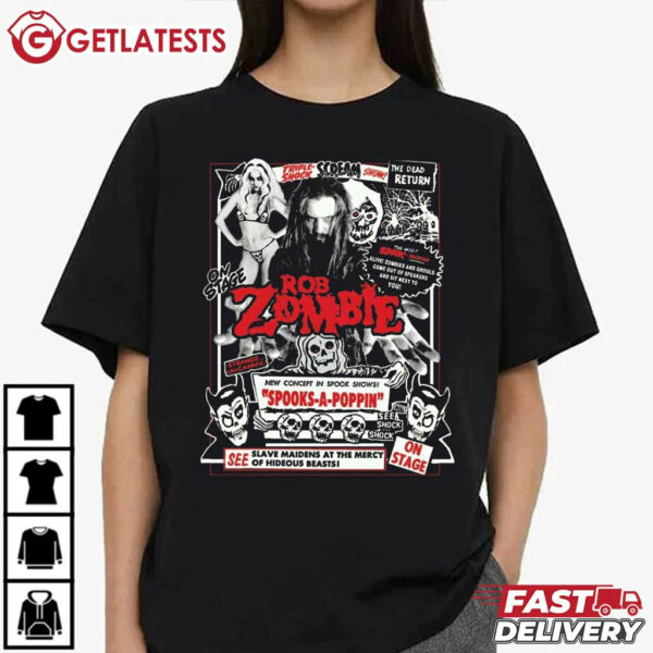 Rob Zombie Spooks A Poppin Rock Music T Shirt (2)