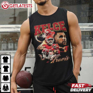 Travis Kelce American Football NFL Retro Graphic Shirt (2)