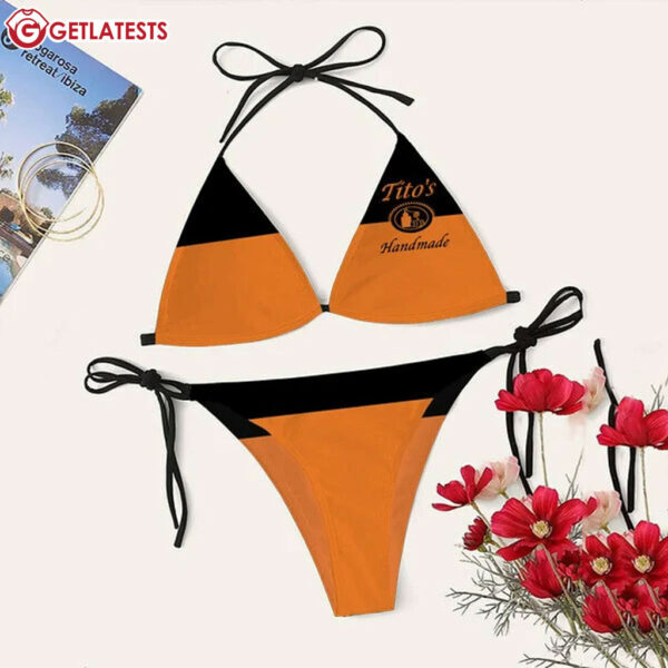 Tito's Handmade Vodka Triangle Bikini Set Swimsuit (1)