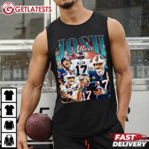 Josh Allen American Football NFL Retro Graphic T Shirt (4)