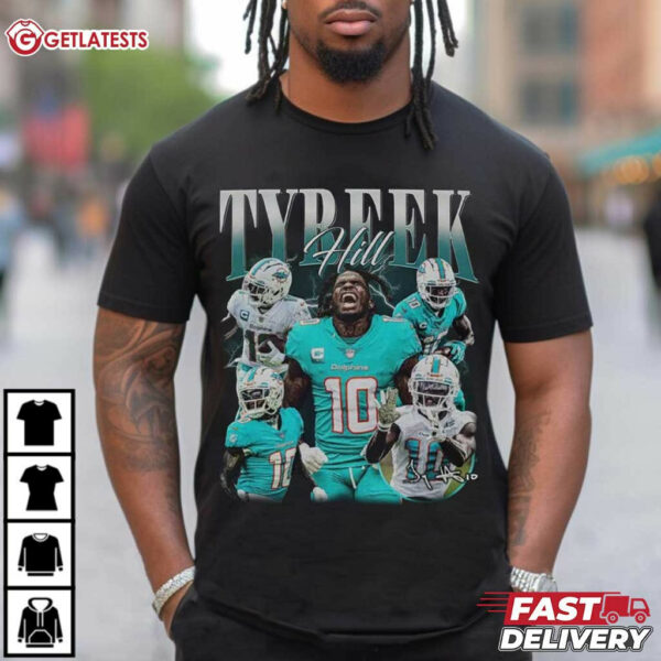 Tyreek Hill Miami Dolphins NFL Graphic T Shirt (3)