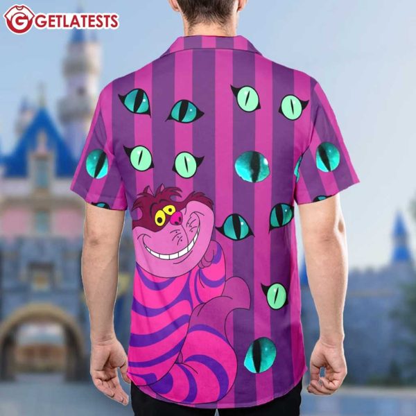 Cheshire Cat Eyes Pink Cartoon Summer Hawaiian Shirt And Shorts (4)