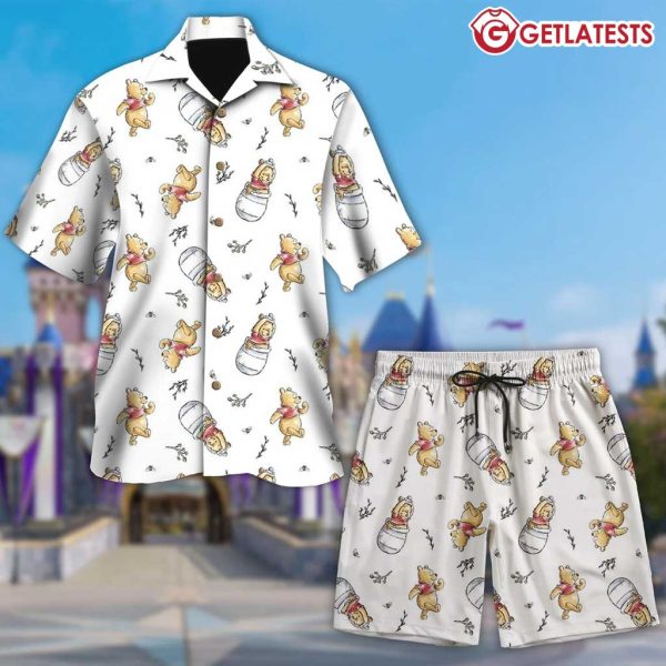 Winnie the Pooh With Honey Hawaiian Shirt And Shorts (3)