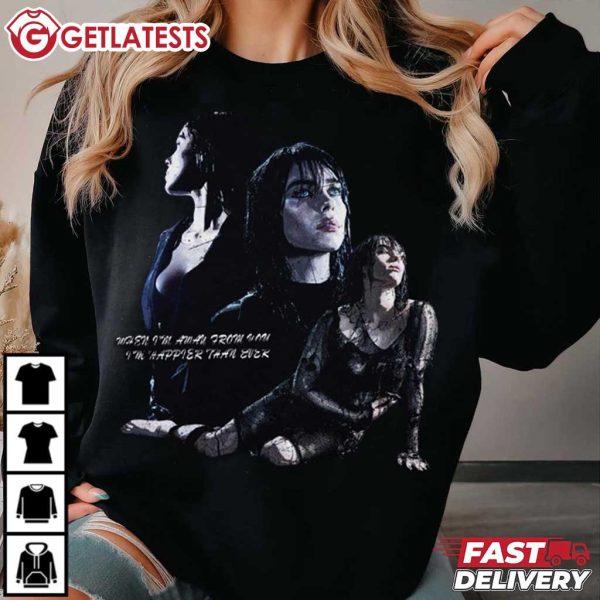 Billie Eilish Happier Than Ever Album Music T Shirt (1)