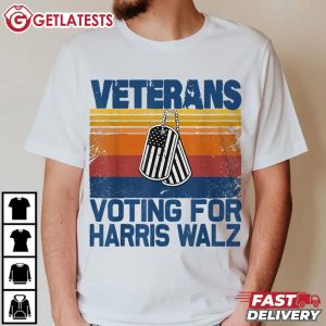 Veterans Voting For Harris Walz T Shirt