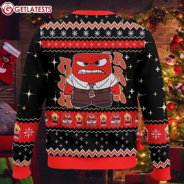 Anger Inside Out Ugly Sweater