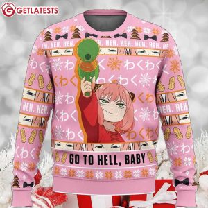 Anya Forger Go To Hell Baby Spy X Family Ugly Sweater (1)