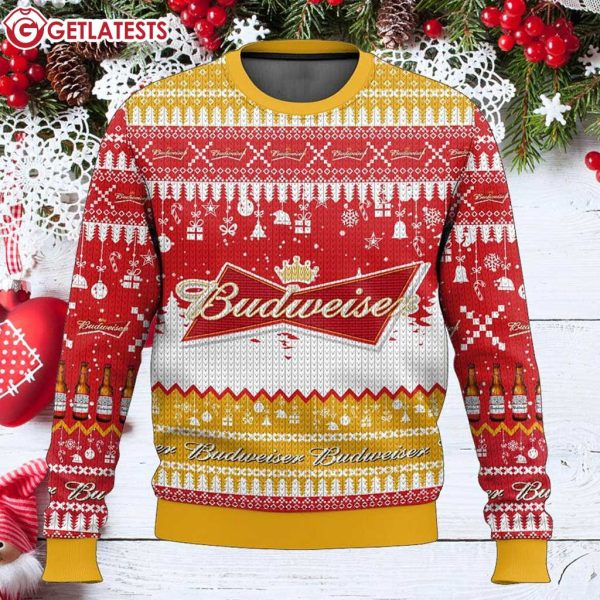 Budweiser Beer Christmas Ugly Sweater