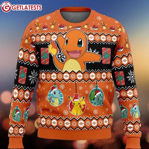 Charmander I Choose You Pokemon Ugly Sweater (2)