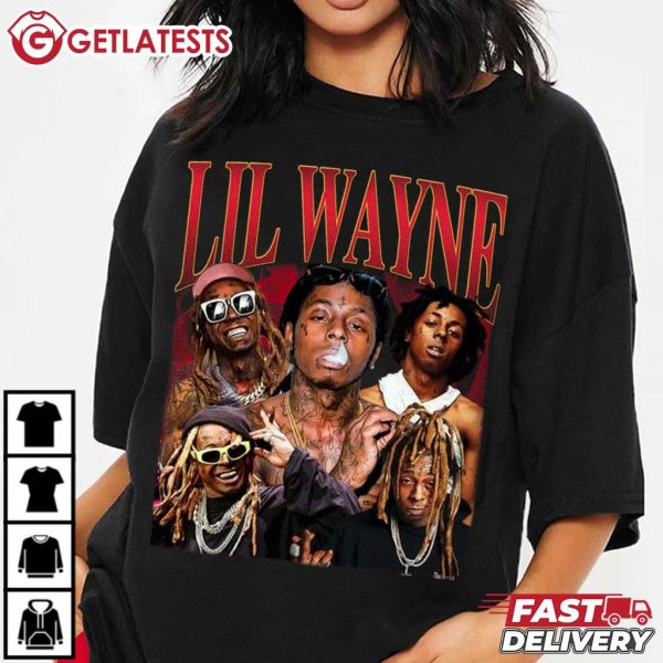 Lil Wayne American Rapper Retro Graphic T Shirt (1)