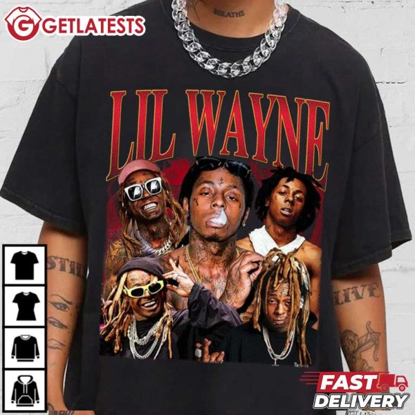 Lil Wayne American Rapper Retro Graphic T Shirt (4)