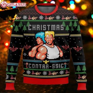 Arcade Game Contra Ugly Christmas Sweater (1)