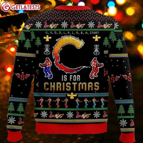 Arcade Game Contra Ugly Christmas Sweater (2)