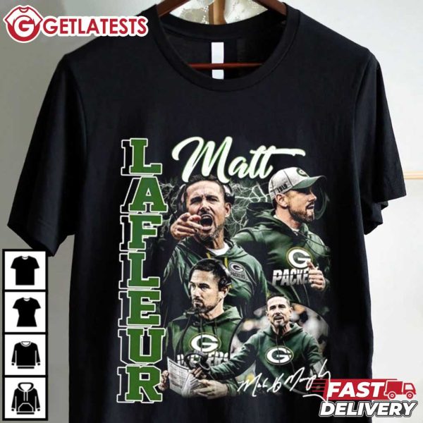 Matt Lafleur Green Bay Packers NFL Retro Graphic T Shirt (2)