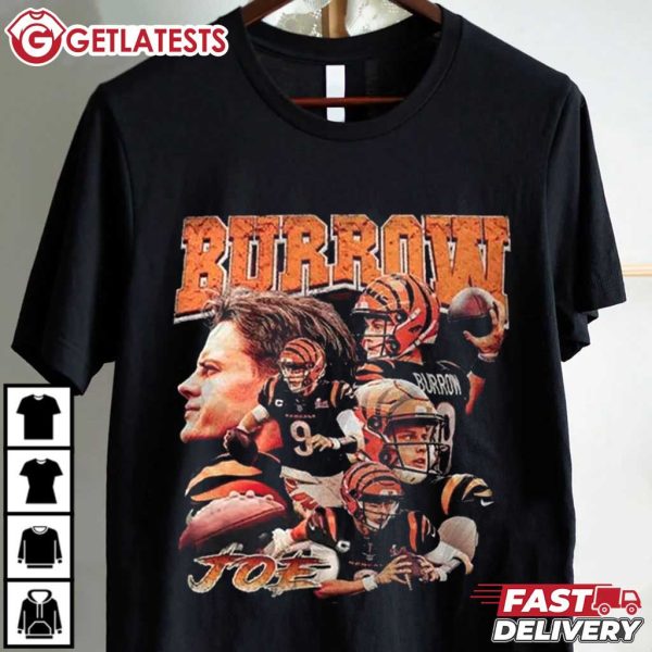 Joe Burrow Cincinnati Bengals NFL Graphic Vintage T Shirt (1)