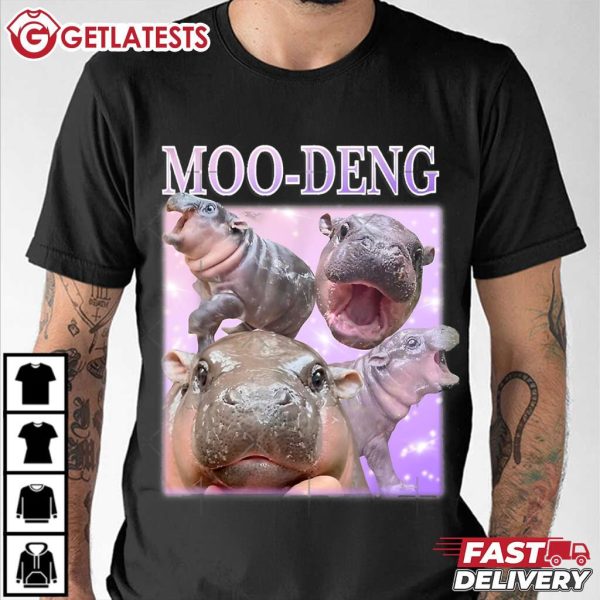 Moo Deng The Famous Baby Pygmy Hippo Moo Deng T Shirt (2)