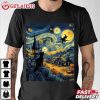 Starry Night Black Cat Witch Halloween T Shirt (3)