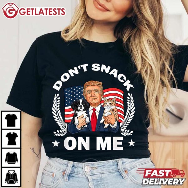 Cat Don’t Snack On Me Trump 2024 Debate T Shirt (1)