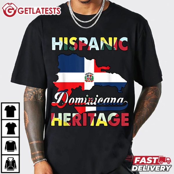 Hispanic Republic Flag Dominicana Heritage Month T Shirt (1)