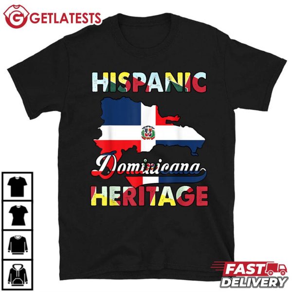 Hispanic Republic Flag Dominicana Heritage Month T Shirt (2)