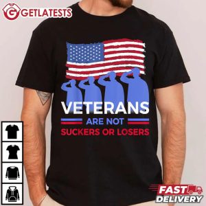 Veterans Are Not Suckers Or Losers US Flag T Shirt (1)