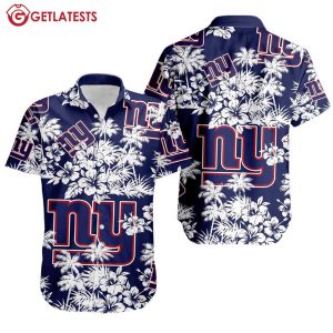 New York Giants NFL Floral Pattern Tropical Hawaiian Shirt