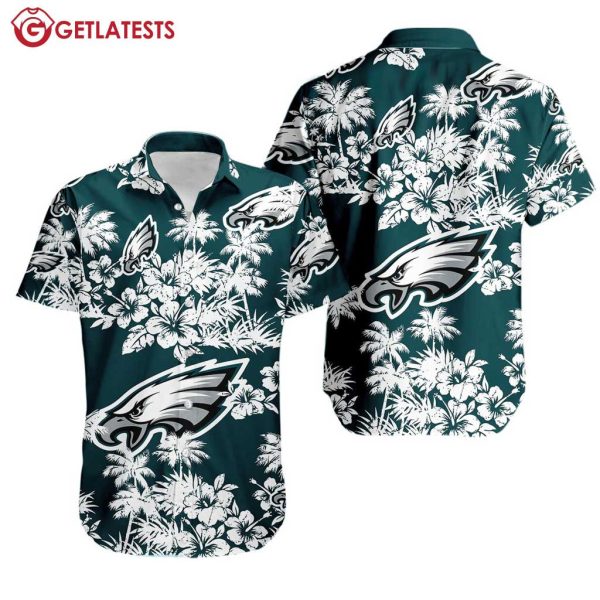 Philadelphia Eagles NFL Floral Pattern Hawaiian Shirt