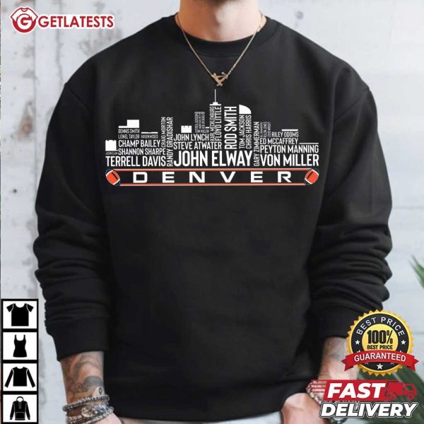 Denver Football Team All Time Legends Denver City Skyline T Shirt (4)