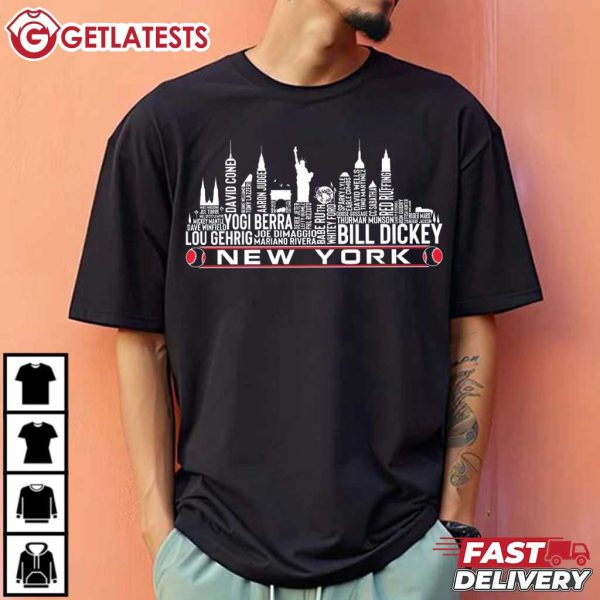 New York Baseball Team All Time Legends New York City Skyline T Shirt (4)