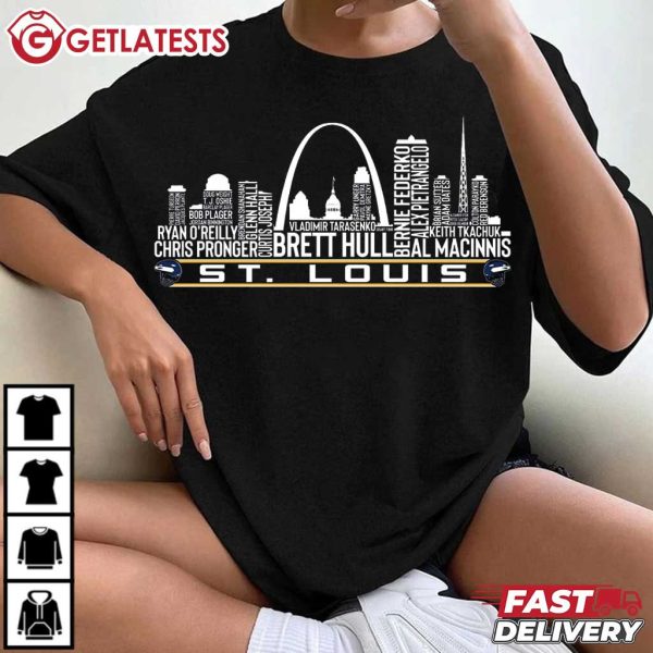 St Louis Hockey Team All Time Legends St Louis City Skyline T Shirt (1)