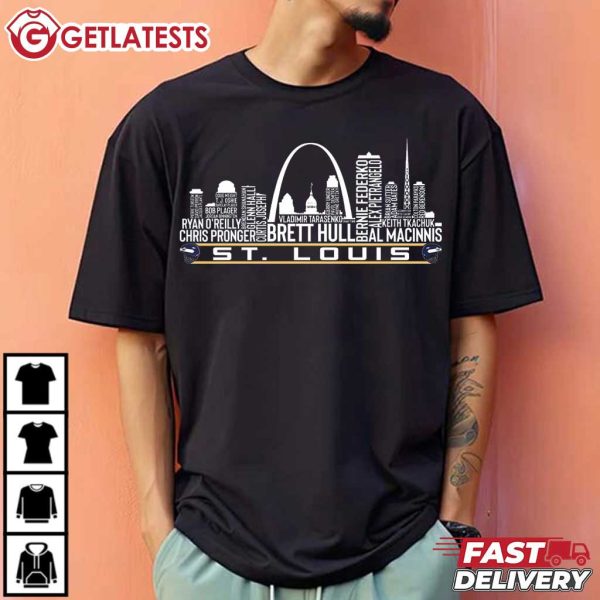 St Louis Hockey Team All Time Legends St Louis City Skyline T Shirt (4)