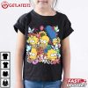 Simpson Family Butterflies Floral Surrounding Cartoon T Shirt (1)