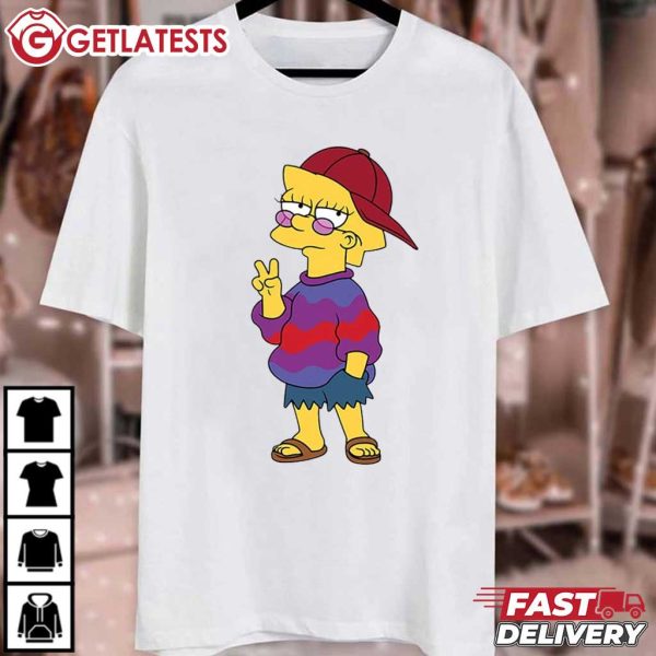 Cool Lisa Simpson The Simpsons Cartoon T Shirt (2)