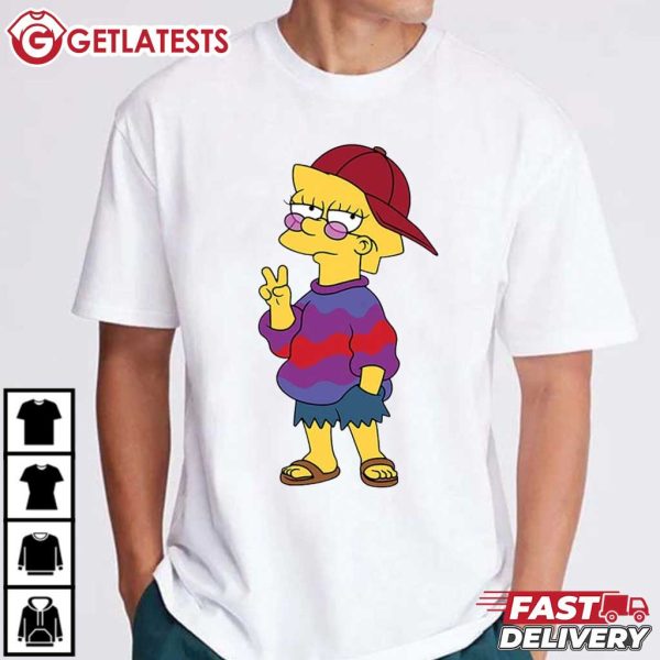 Cool Lisa Simpson The Simpsons Cartoon T Shirt (3)