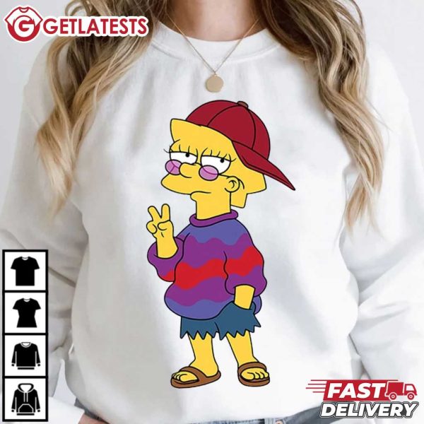 Cool Lisa Simpson The Simpsons Cartoon T Shirt (1)