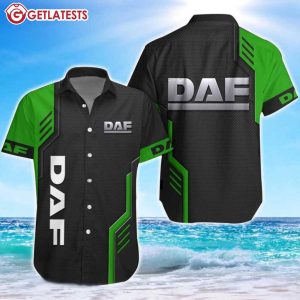 DAF Trucks Logo Green Black Hawaiian Shirt