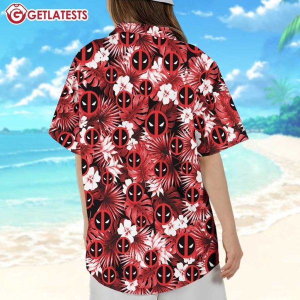 Deadpool Floral Tropical Summer Hawaiian Shirt And Shorts 1 (1)