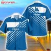 Los Angeles Dodgers MLB Blue And White Diagonal Stripes Hawaiian Shirt