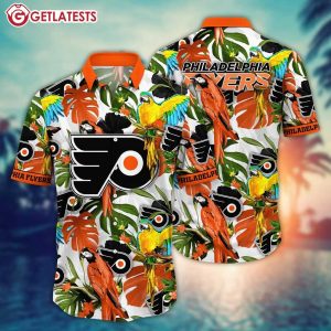 Philadelphia Flyers NHL Tropical Parrot Hawaiian Shirt (1)