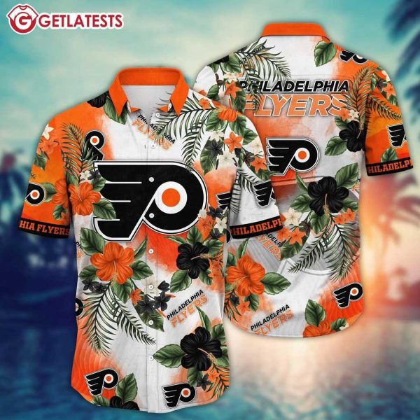 Philadelphia Flyers NHL Floral Tropical Hawaiian Shirt (1)