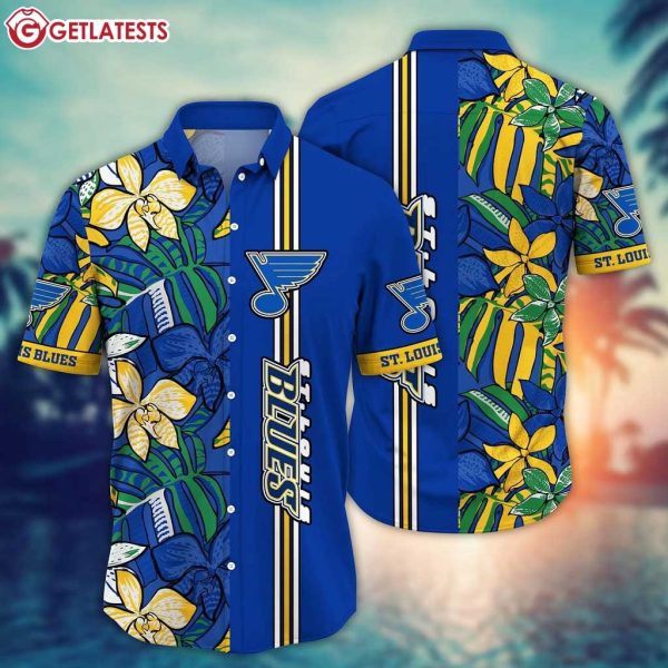 St Louis Blues NHL Floral Pattern Summer Hawaiian Shirt (1)