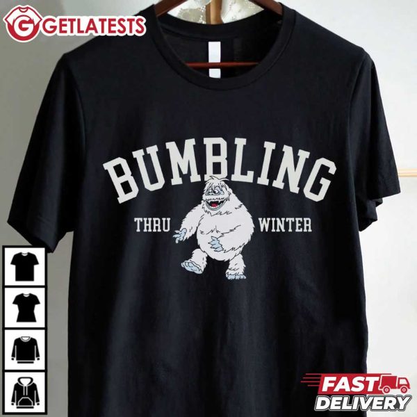 Abominable Snowman Bumbling Through Winter Christmas T Shirt (3)