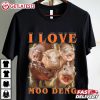 I Love Moo Deng Cute Baby Hippo Meme T Shirt (3)