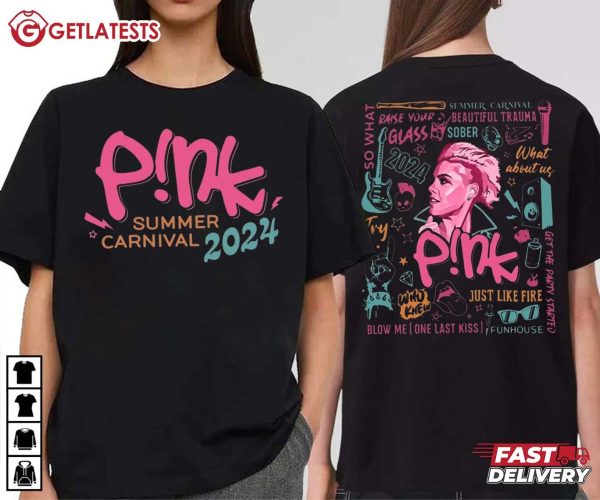 Pink Summer Carnival 2024 Album Music T Shirt (2)