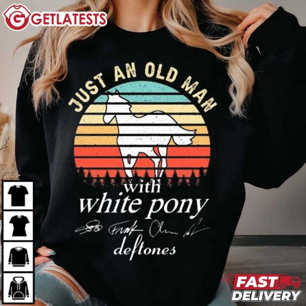 Just An Old Man With White Pony Deftones Graphic Vintage T Shirt (2)