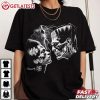 Frankenstein Monster And Bride Halloween Romantic Kiss Retro T Shirt (2)