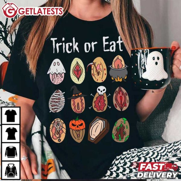 Trick Or Eat Pussy Vagina Halloween T Shirt (2)