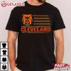 Cleveland Browns Dawg Pound Dog US Flag Retro Graphic T Shirt (2)