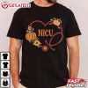 NICU Nurse Stethoscope Heart Pumpkin Retro Fall T Shirt (3)